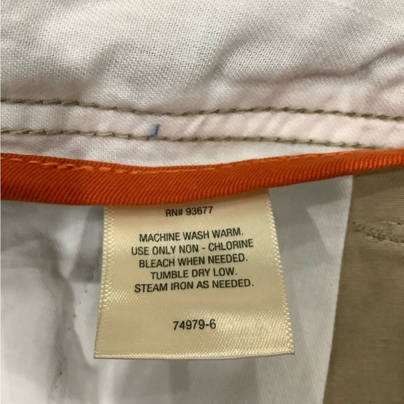 Men's St. John’s Bay 40 XL Chino Khakis Shorts Khaki Flat Front Cotton Twill NWT - Picture 8 of 8